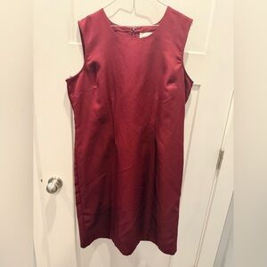 Anthony Richards Petite 16P Burgundy Sheath Dress Sleeveless Formal